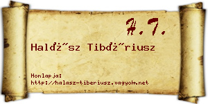 Halász Tibériusz névjegykártya